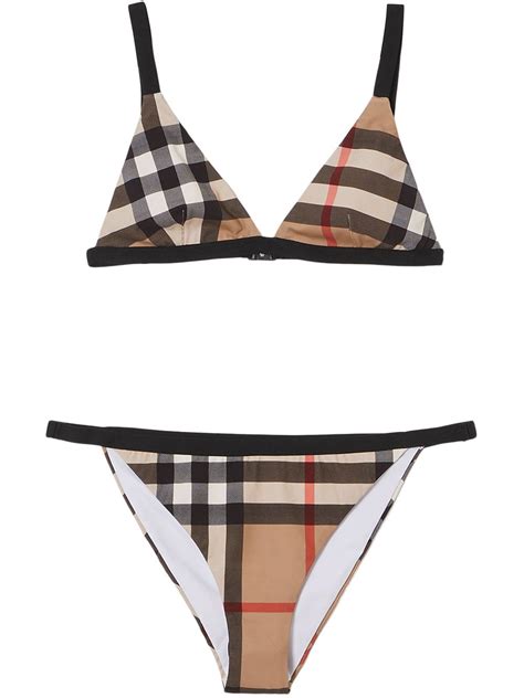 burberry vintage check bikini|burberry high waisted swimsuit.